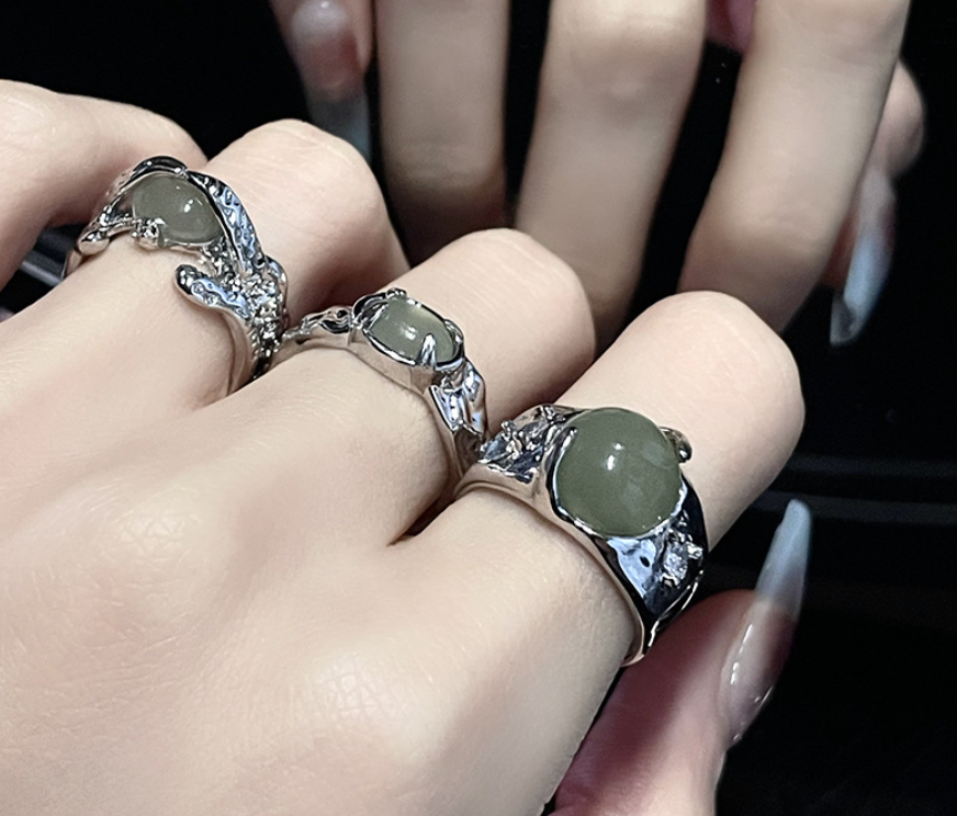 Three-Finger Jadeite Ring