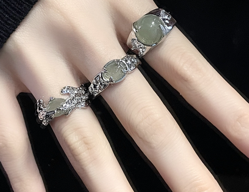 Three-Finger Jadeite Ring