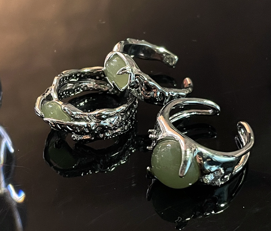 Three-Finger Jadeite Ring