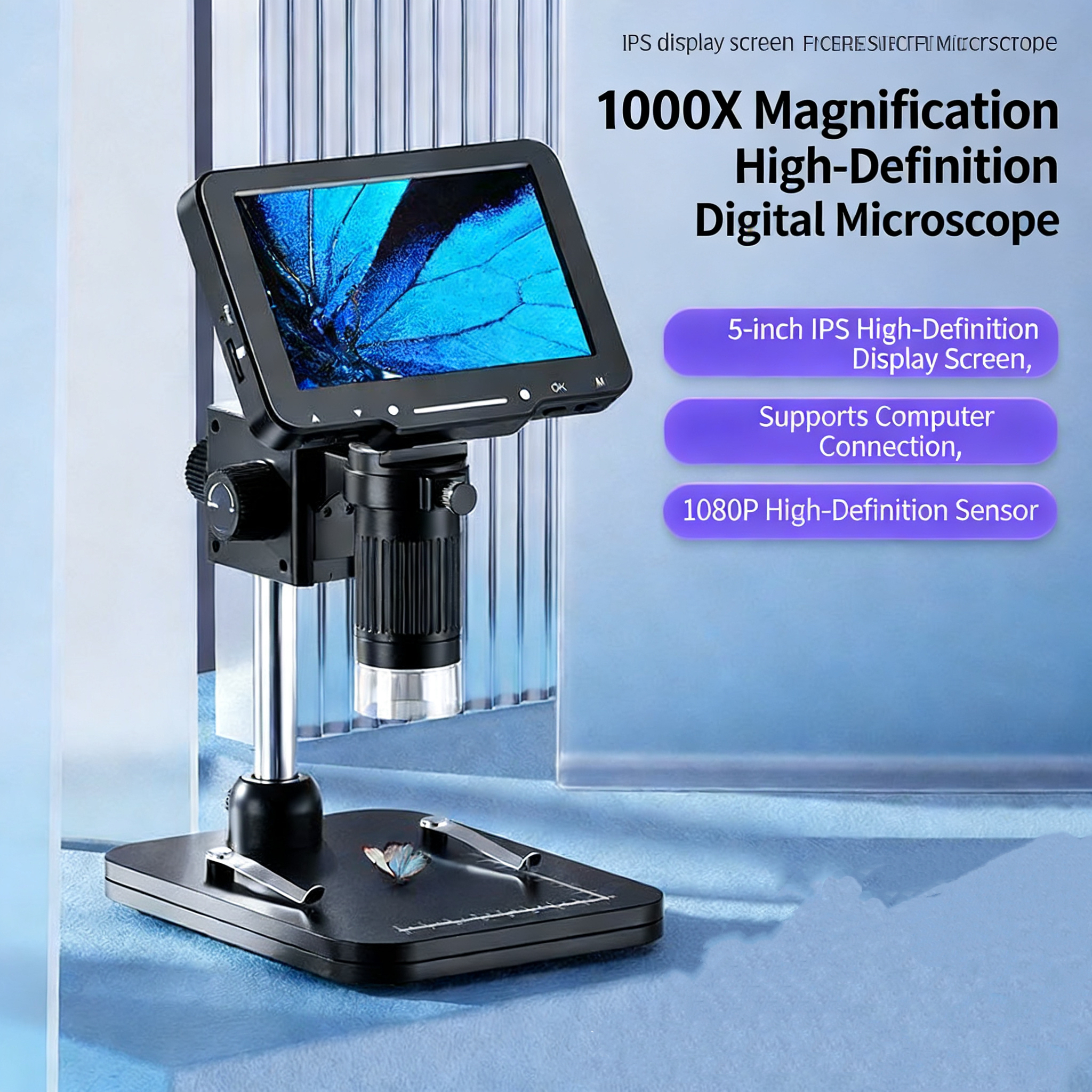 Electron microscope with screen 5-inch high-definition - 2