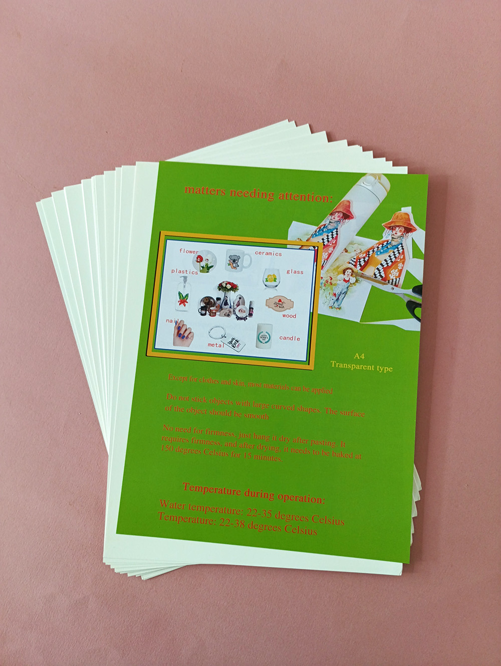 waterslide decal paper,transfer paper,water decal paper,Water transfer paper,inkjet transfer paper,water slide paper - 6