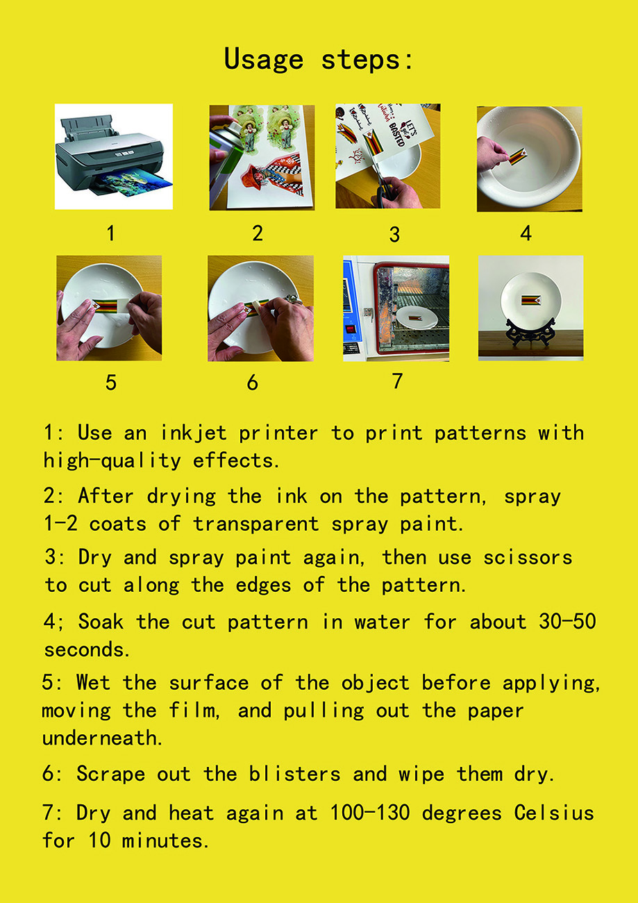 waterslide decal paper,transfer paper,water decal paper,Water transfer paper,inkjet transfer paper,water slide paper - 3