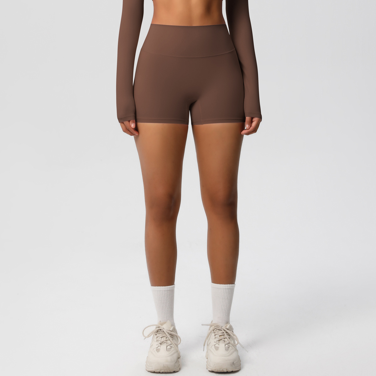 Solid color athletic shorts