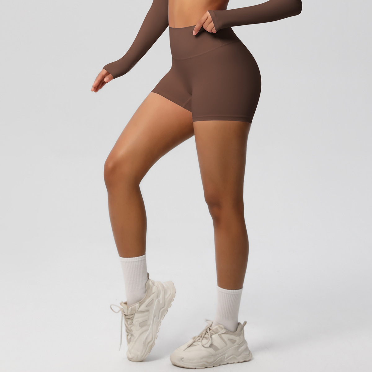 Solid color athletic shorts