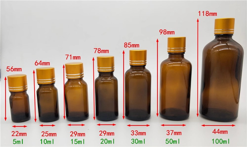 棕色玻璃精油膏霜瓶