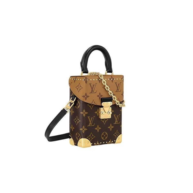 Louis Vuitton New Arrival Camera Box Women's Brown Canvas and Leather Handbag