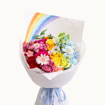 A Touch of Rainbow Bouquet