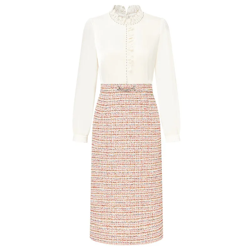 2026 Spring New Arrival: French-Inspired Fake Two-Piece Dress. An aloof, rich heiress look in a light luxury style.