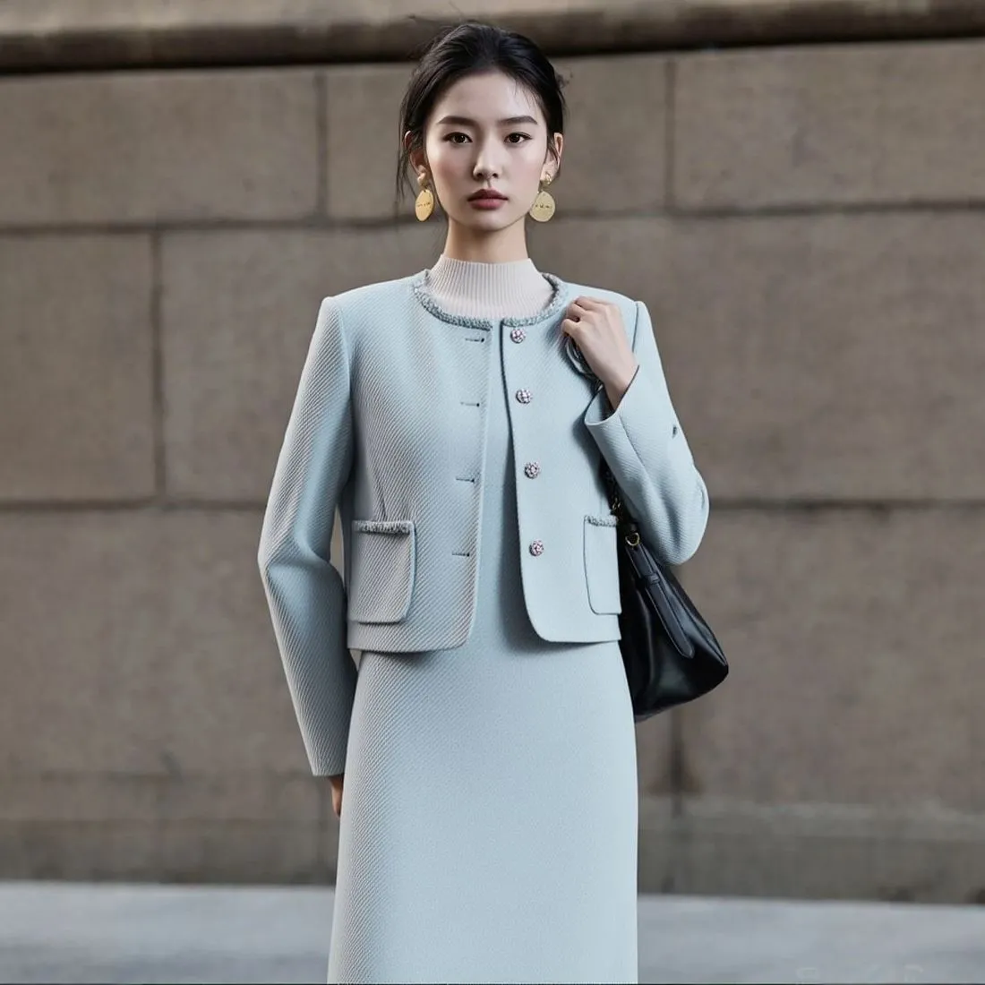 2026 New Arrival: Premium Chanel-Style Two-Piece Set for Women. An aloof, elegant look for the refined heiress.