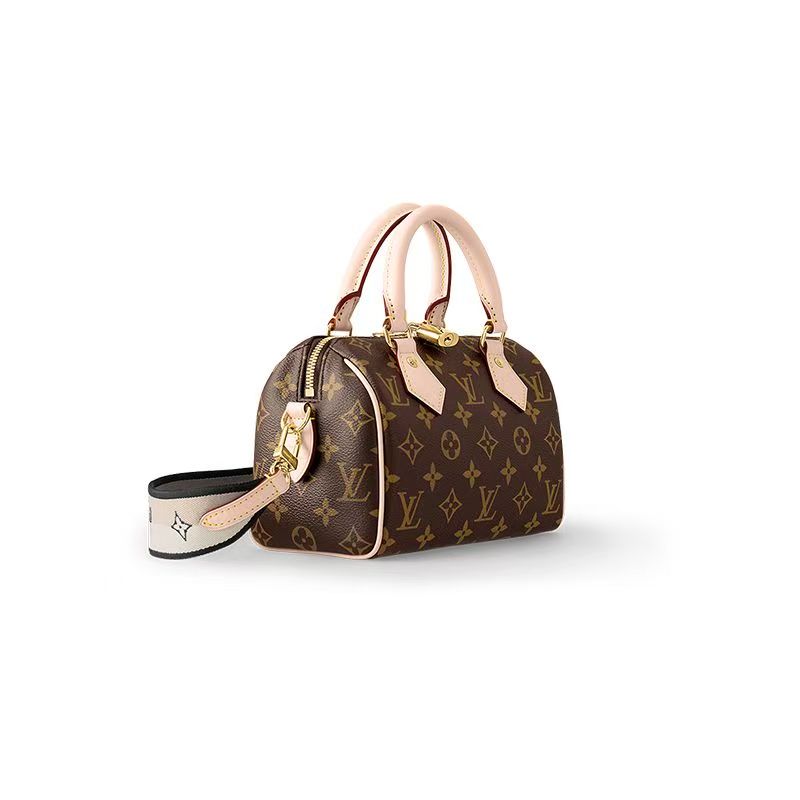 Louis Vuitton Women's Coated Canvas Handbag with Calfskin Leather Trim