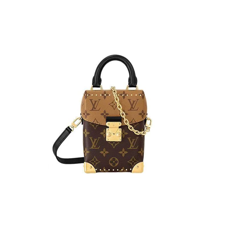Louis Vuitton New Arrival Camera Box Women's Brown Canvas and Leather Handbag