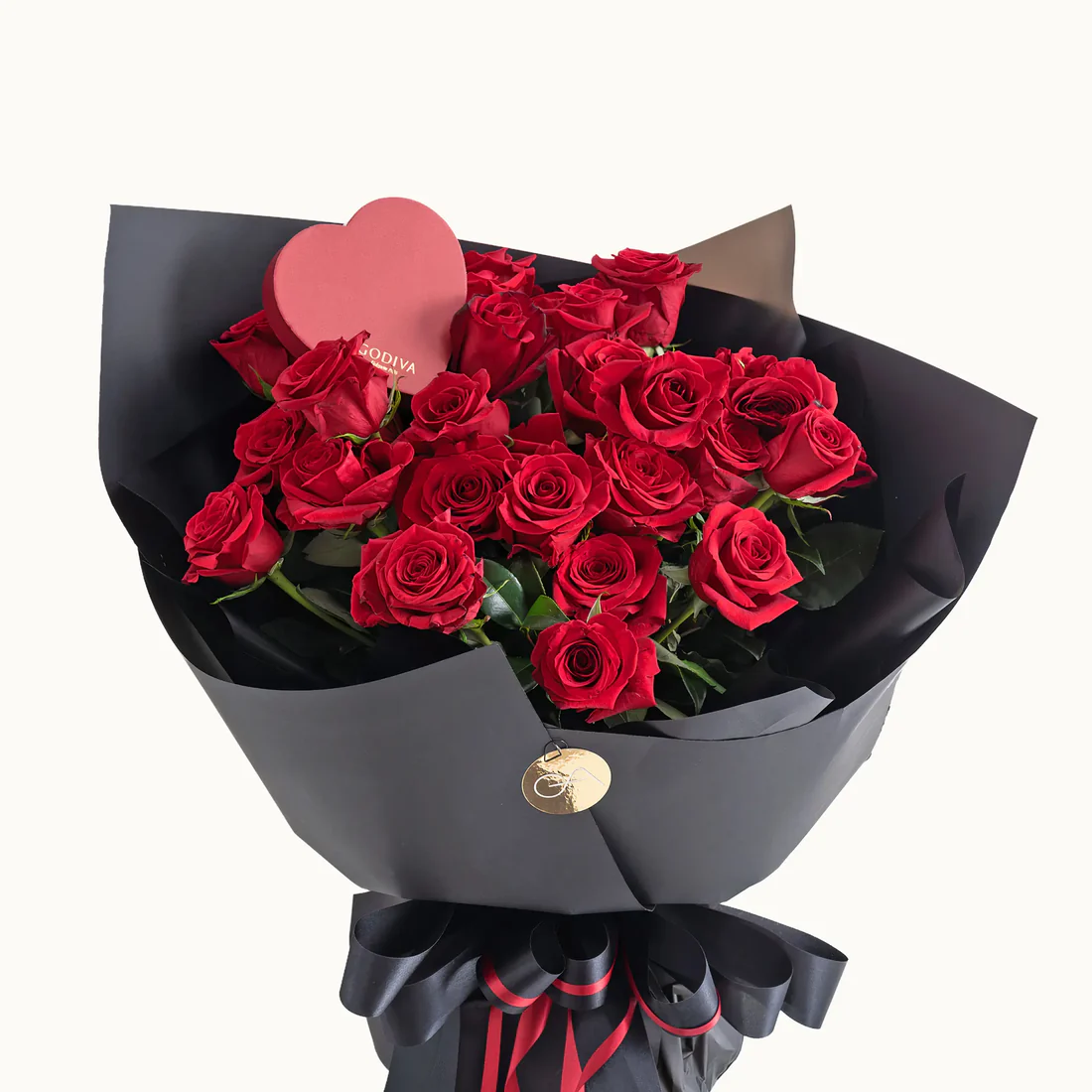 Fresh Flowers Godiva Red Rose Bouquet