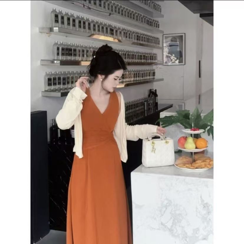 Sensational Off-Shoulder Heavy-Duty Rhinestone Long-Sleeve T-Shirt for Women, Autumn/Winter New Arrival, Red Elegant Slim Fit Base Top