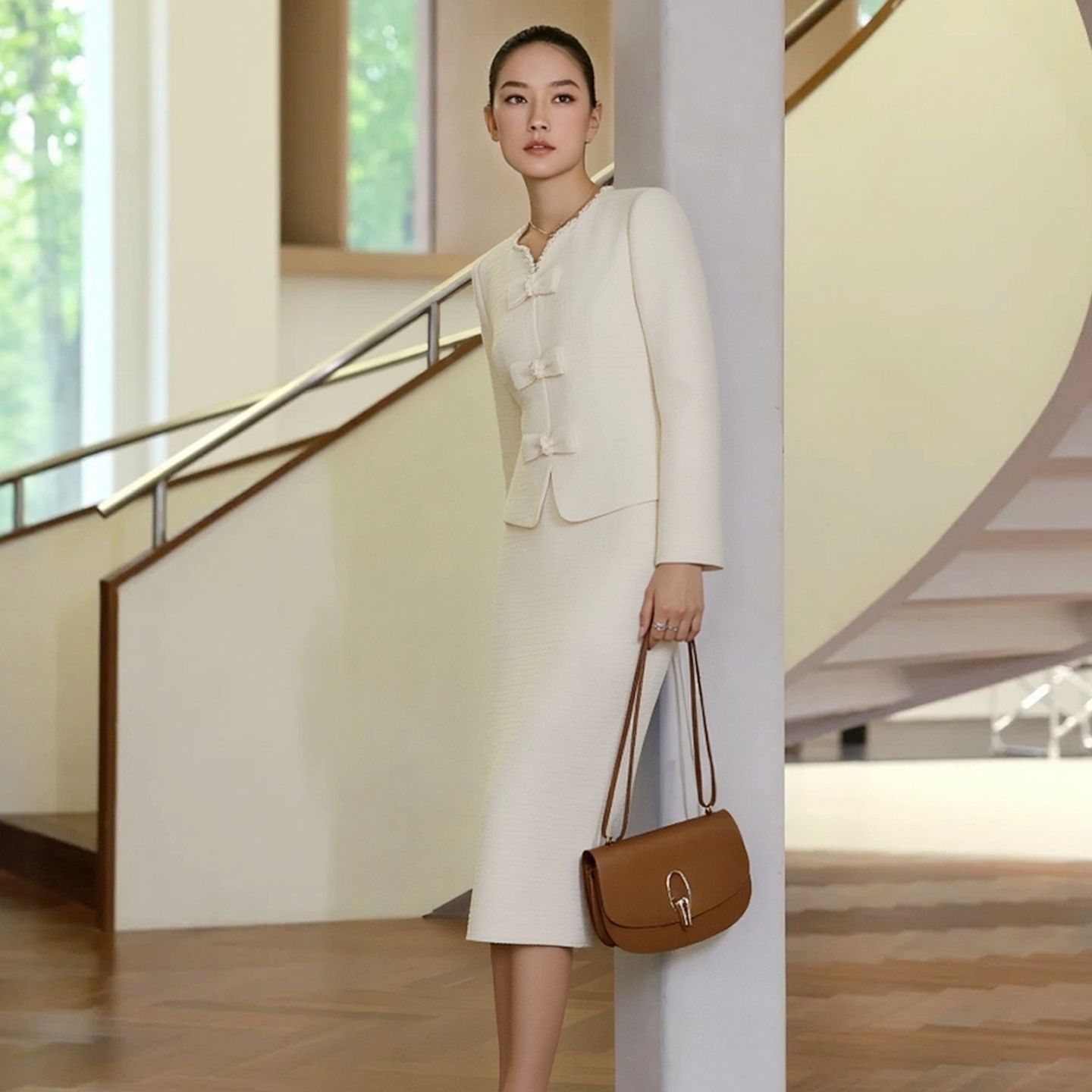 Shang Fashion Tweed Suit, 2025 New Arrival, Popular High-End Wool Two-Piece Set, Extremely Elegant Autumn/Winter Wear