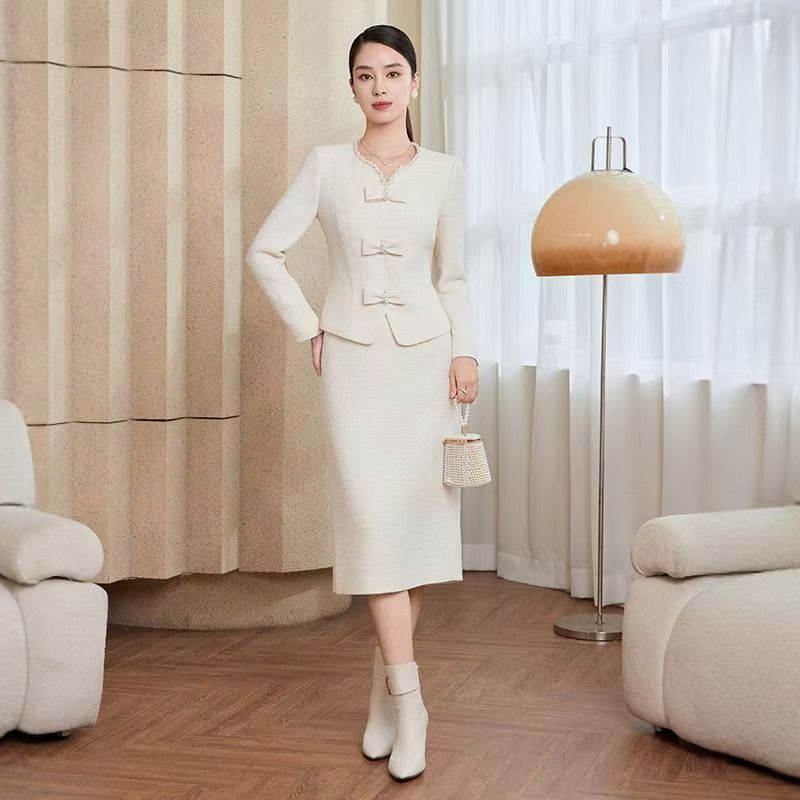 Shang Fashion Tweed Suit, 2025 New Arrival, Popular High-End Wool Two-Piece Set, Extremely Elegant Autumn/Winter Wear