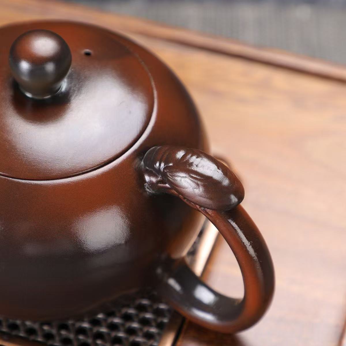 Handmade Jingdezhen Purple Clay Xishi Teapot, Large Capacity Original Ore Kung Fu Tea Set, Amazing Craft