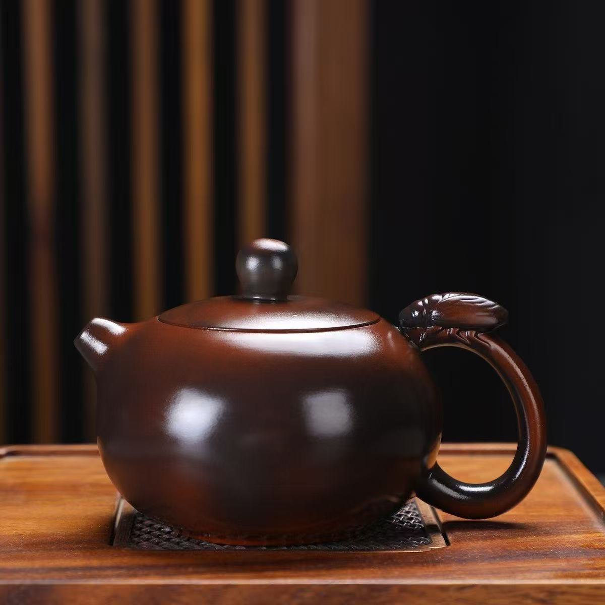 Handmade Jingdezhen Purple Clay Xishi Teapot, Large Capacity Original Ore Kung Fu Tea Set, Amazing Craft