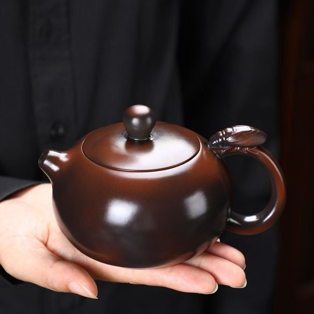 Handmade Jingdezhen Purple Clay Xishi Teapot, Large Capacity Original Ore Kung Fu Tea Set, Amazing Craft