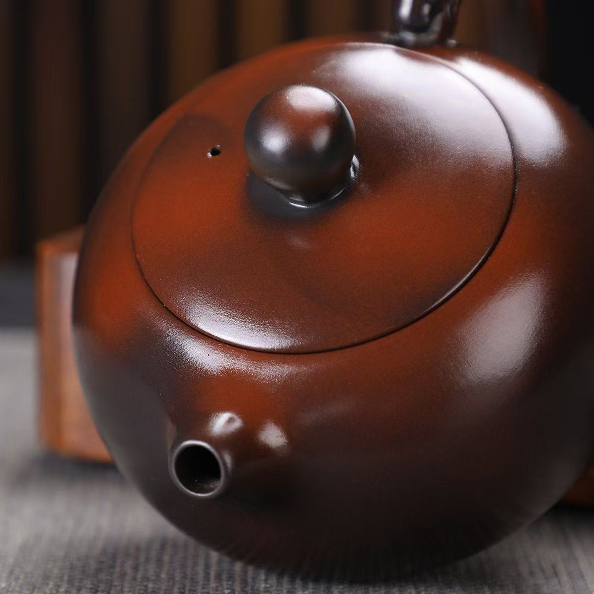 Handmade Jingdezhen Purple Clay Xishi Teapot, Large Capacity Original Ore Kung Fu Tea Set, Amazing Craft