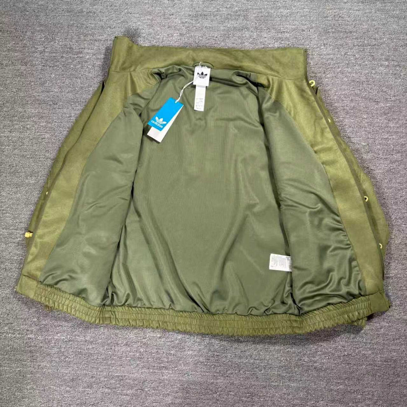 Adidas Originals New Chinese Style Frog Button Suede Jacket Unisex Couple's Style