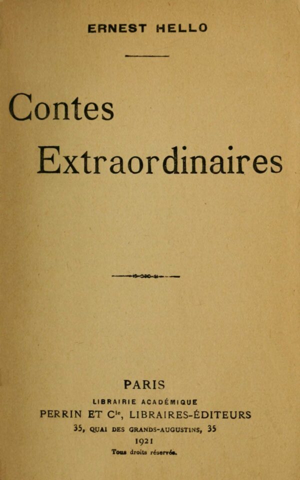 Contes extraordinaires